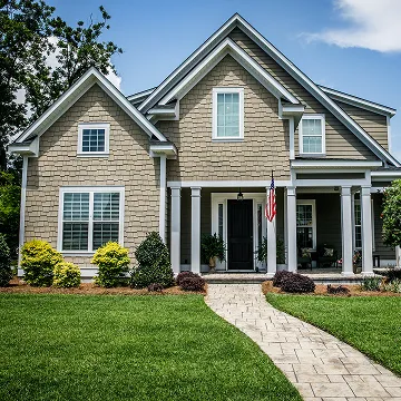 Beautiful home with lawn
